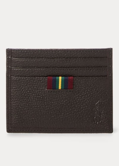 Men's Polo Ralph Lauren Pebbled Leather Card Holder | 073625NCM